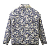 Manteau veste matelassée en coton à imprimé imitation deux pièces